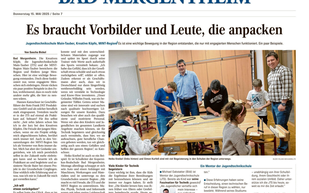 Es braucht Vorbilder und Leute, die anpacken