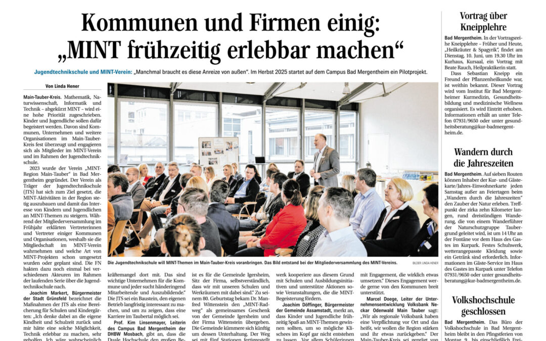 Kommunen und Firmen einig: „MINT frühzeitig erlebbar machen“